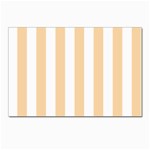Vertical Stripes - White and Sunset Orange Postcard 4  x 6 