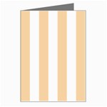 Vertical Stripes - White and Sunset Orange Greeting Card
