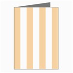 Vertical Stripes - White and Sunset Orange Greeting Cards (Pkg of 8)