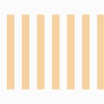 Vertical Stripes - White and Sunset Orange 5  x 7  Photo Cards