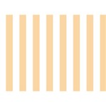Vertical Stripes - White and Sunset Orange Birthday Cake 3D Greeting Card (7x5)