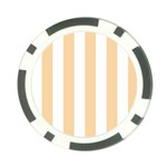 Vertical Stripes - White and Sunset Orange Poker Chip Card Guard