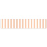 Vertical Stripes - White and Apricot Orange Flano Scarf (Small)