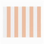 Vertical Stripes - White and Apricot Orange Small Glasses Cloth (2 Sides)