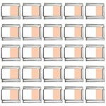 Vertical Stripes - White and Apricot Orange 9mm Italian Charm (25 pack)
