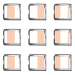 Vertical Stripes - White and Apricot Orange Mega Link Italian Charm (9 pack)