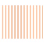 Vertical Stripes - White and Apricot Orange Double Sided Flano Blanket (Medium)