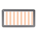 Vertical Stripes - White and Apricot Orange Memory Card Reader (Mini)