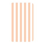 Vertical Stripes - White and Apricot Orange Memory Card Reader (Rectangular)