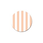 Vertical Stripes - White and Apricot Orange Golf Ball Marker (4 pack)