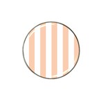 Vertical Stripes - White and Apricot Orange Hat Clip Ball Marker