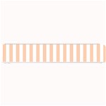 Vertical Stripes - White and Apricot Orange Small Bar Mat