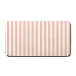 Vertical Stripes - White and Apricot Orange Medium Bar Mat