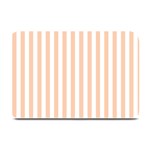 Vertical Stripes - White and Apricot Orange Plate Mat