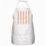 Vertical Stripes - White and Apricot Orange BBQ Apron