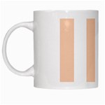 Vertical Stripes - White and Apricot Orange White Mug