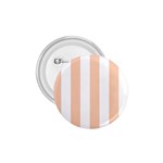 Vertical Stripes - White and Apricot Orange 1.75  Button