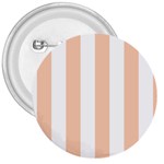Vertical Stripes - White and Apricot Orange 3  Button