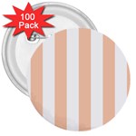 Vertical Stripes - White and Apricot Orange 3  Button (100 pack)