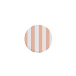 Vertical Stripes - White and Apricot Orange 1  Mini Magnet
