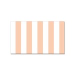 Vertical Stripes - White and Apricot Orange Sticker Rectangular (100 pack)