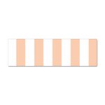 Vertical Stripes - White and Apricot Orange Sticker Bumper (10 pack)
