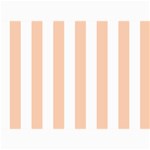 Vertical Stripes - White and Apricot Orange 5  x 7  Photo Cards