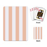 Vertical Stripes - White and Apricot Orange Playing Cards Single Design