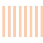 Vertical Stripes - White and Apricot Orange Birthday Cake 3D Greeting Card (7x5)
