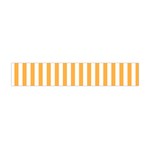 Vertical Stripes - White and Pastel Orange Flano Scarf (Mini)