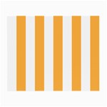 Vertical Stripes - White and Pastel Orange Small Glasses Cloth
