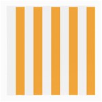 Vertical Stripes - White and Pastel Orange Medium Glasses Cloth (2 Sides)