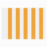 Vertical Stripes - White and Pastel Orange Large Glasses Cloth