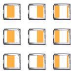 Vertical Stripes - White and Pastel Orange Mega Link Italian Charm (9 pack)