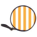 Vertical Stripes - White and Pastel Orange Classic 20-CD Wallet