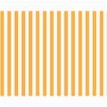 Vertical Stripes - White and Pastel Orange Collage 11  x 14 