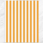 Vertical Stripes - White and Pastel Orange Canvas 11  x 14 