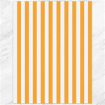 Vertical Stripes - White and Pastel Orange Canvas 12  x 16 