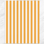 Vertical Stripes - White and Pastel Orange Canvas 16  x 20 