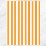 Vertical Stripes - White and Pastel Orange Canvas 18  x 24 
