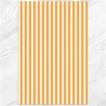 Vertical Stripes - White and Pastel Orange Canvas 24  x 36 