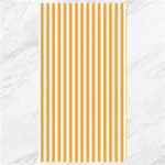 Vertical Stripes - White and Pastel Orange Canvas 40  x 72 