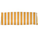 Vertical Stripes - White and Pastel Orange Body Pillow Case Dakimakura (Two Sides)