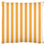 Vertical Stripes - White and Pastel Orange Large Cushion Case (Two Sides)
