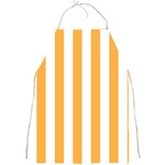 Vertical Stripes - White and Pastel Orange Full Print Apron