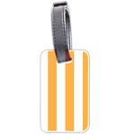 Vertical Stripes - White and Pastel Orange Luggage Tag (Two Sides)