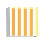 Vertical Stripes - White and Pastel Orange 4 x 4  Acrylic Photo Block