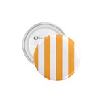 Vertical Stripes - White and Pastel Orange 1.75  Button
