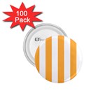 Vertical Stripes - White and Pastel Orange 1.75  Button (100 pack)