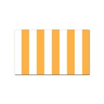 Vertical Stripes - White and Pastel Orange Sticker Rectangular (10 pack)